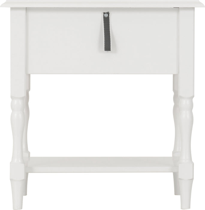 Stratford 1 Drawer Side Table White