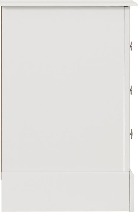Stratford 3 Drawer Bedside White