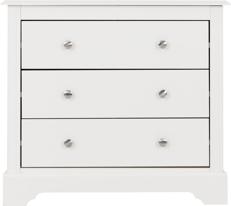 Stratford 3 Drawer Chest White
