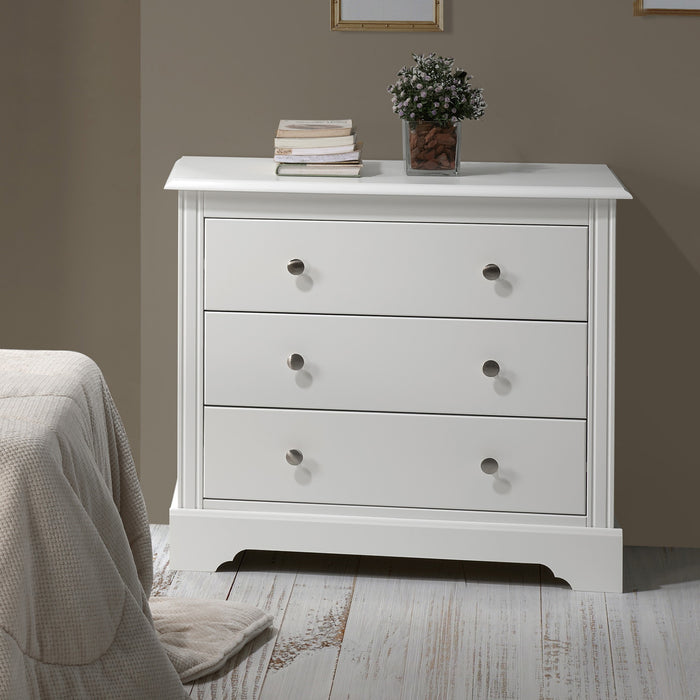 Stratford 3 Drawer Chest White