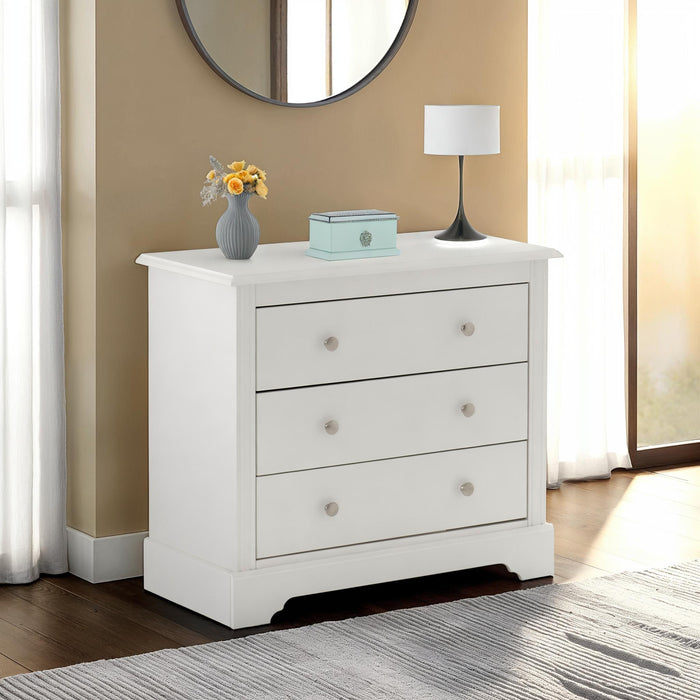 Stratford 3 Drawer Chest White