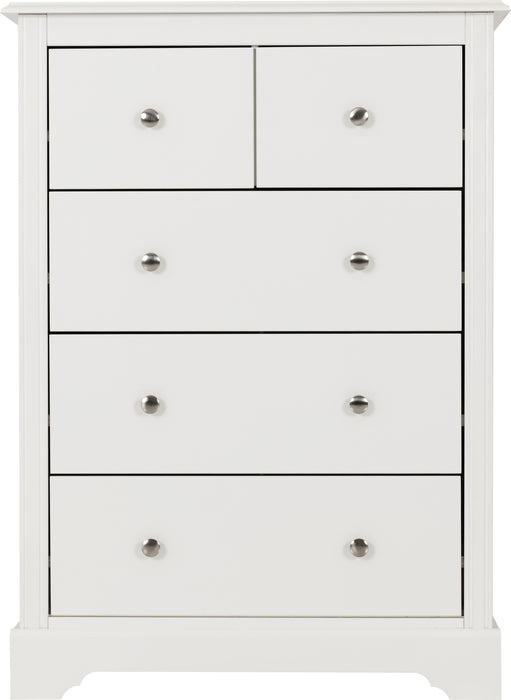 Stratford 3+2 Drawer Chest White
