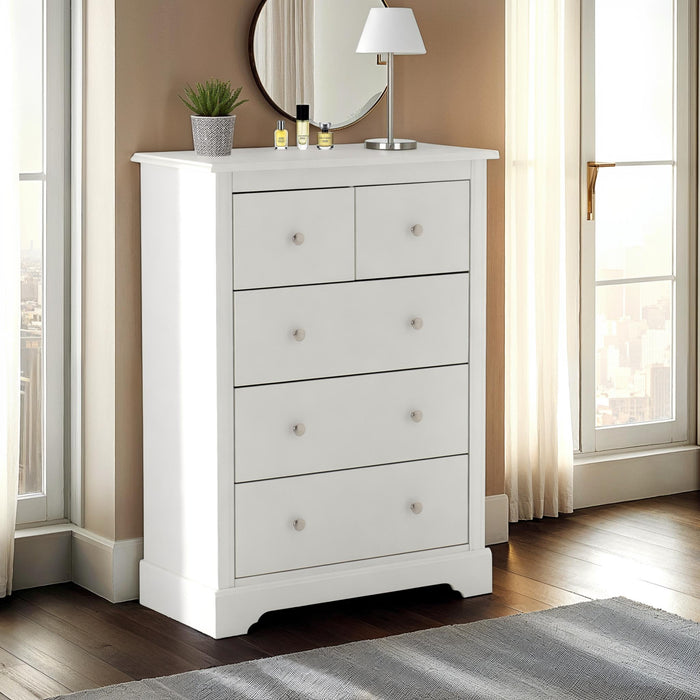 Stratford 3+2 Drawer Chest White