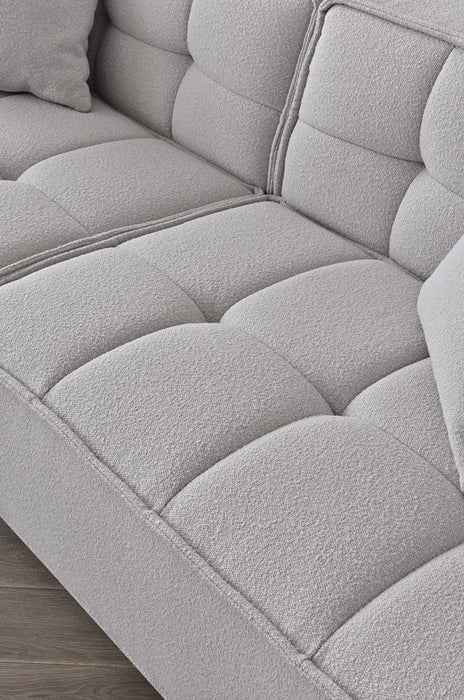Aluxo Murray Sofa Range In Putty Boucle Fabric 3 Seater