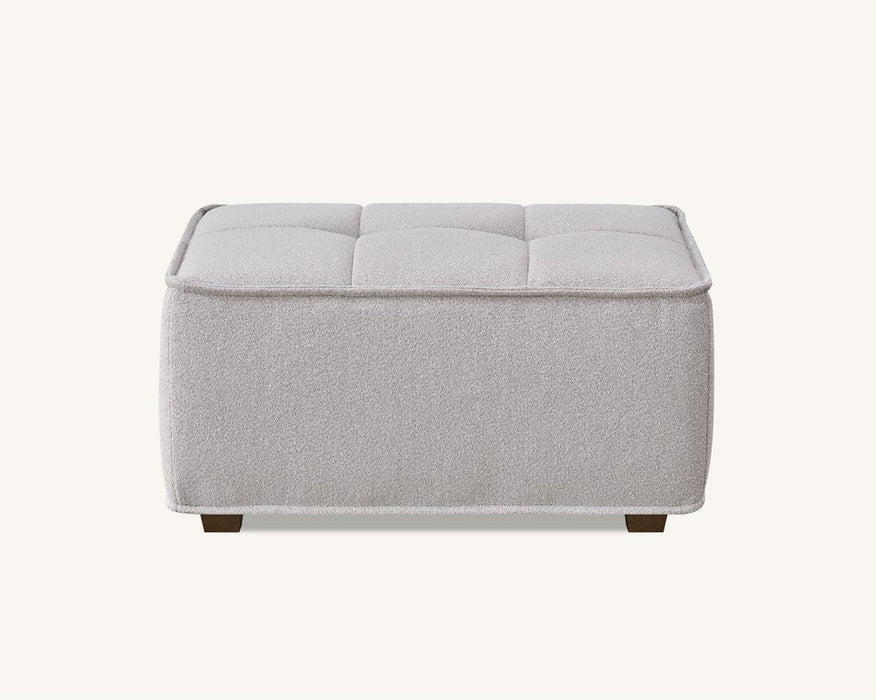 Aluxo Murray Sofa Range In Putty Boucle Fabric Footstool