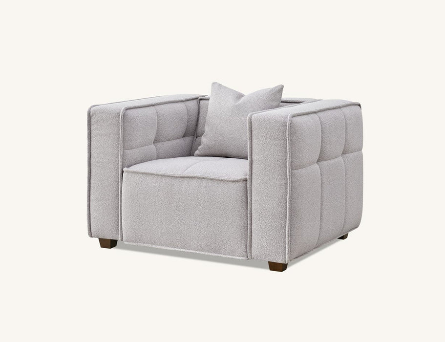 Aluxo Murray Sofa Range In Putty Boucle Fabric 3 Seater