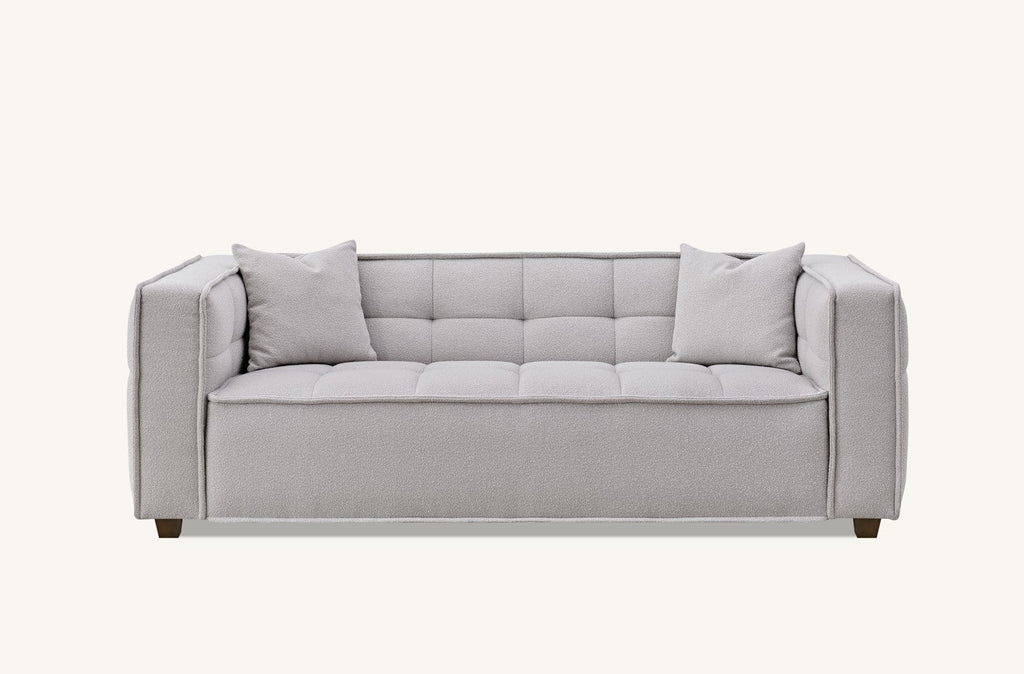 Aluxo Murray Sofa Range In Putty Boucle Fabric 3 Seater