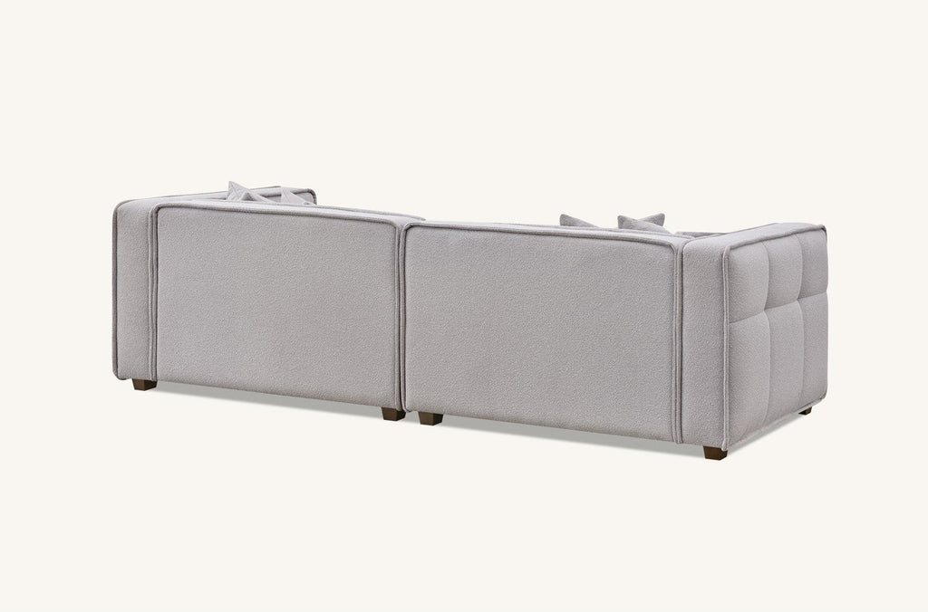 Aluxo Murray Sofa Range In Putty Boucle Fabric 3 Seater
