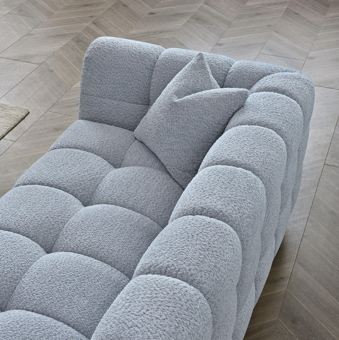 Aluxo Tribeca Sofa Range In Pearl Boucle Fabric 4 Seater