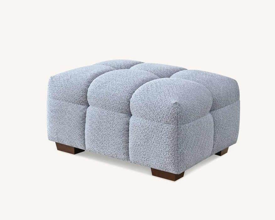 Aluxo Tribeca Sofa Range In Pearl Boucle Fabric 4 Seater