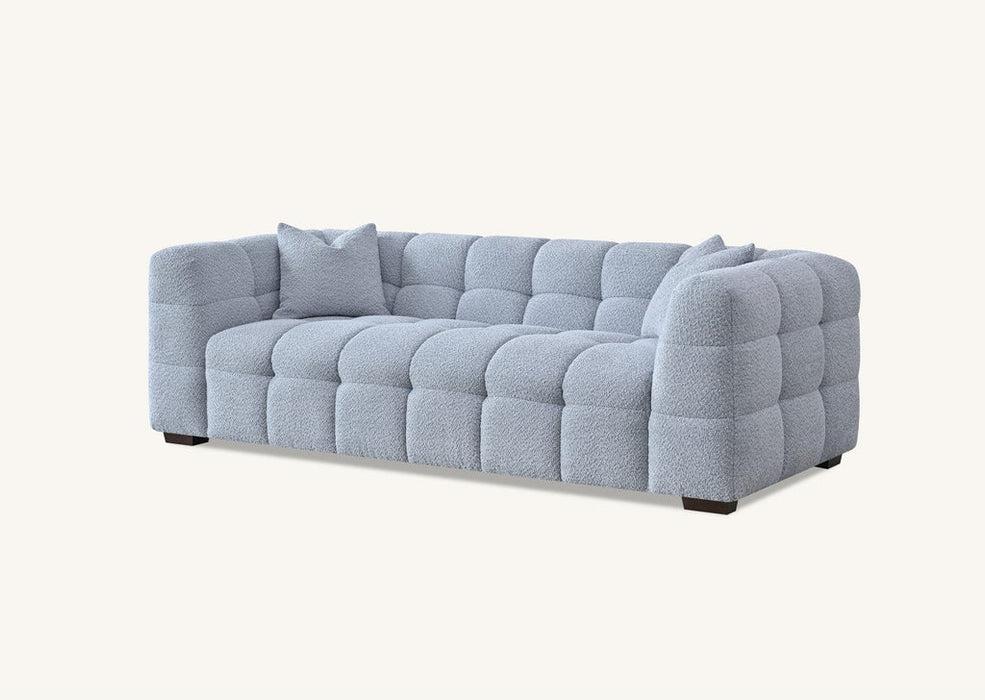 Aluxo Tribeca Sofa Range In Pearl Boucle Fabric 3 Seater
