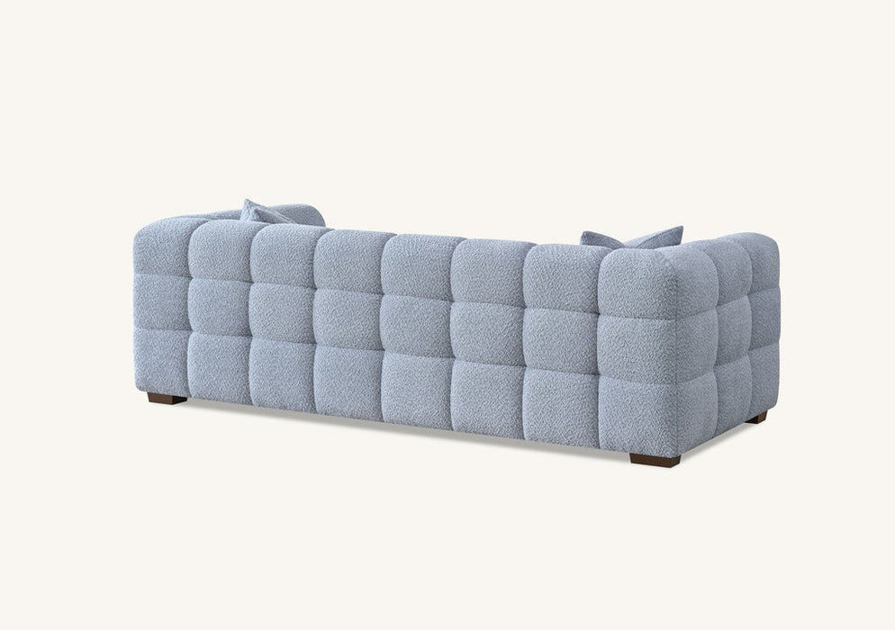 Aluxo Tribeca Sofa Range In Pearl Boucle Fabric 4 Seater