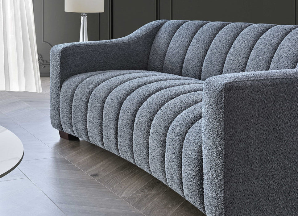Aluxo Astoria 3 Seater Sofa In Iron Boucle Fabric