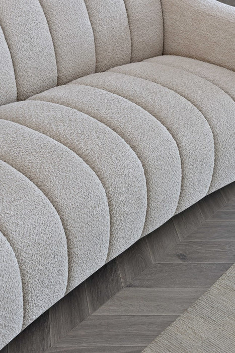 Aluxo Astoria 3 Seater Sofa In Oatmeal Boucle Fabric