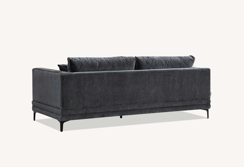 ALUXO® Lenox Sofa Range in Steel Velvet