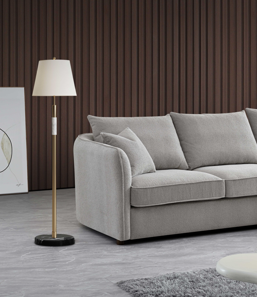 ALUXO® Rubin Corner Chaise in Pebble Boucle