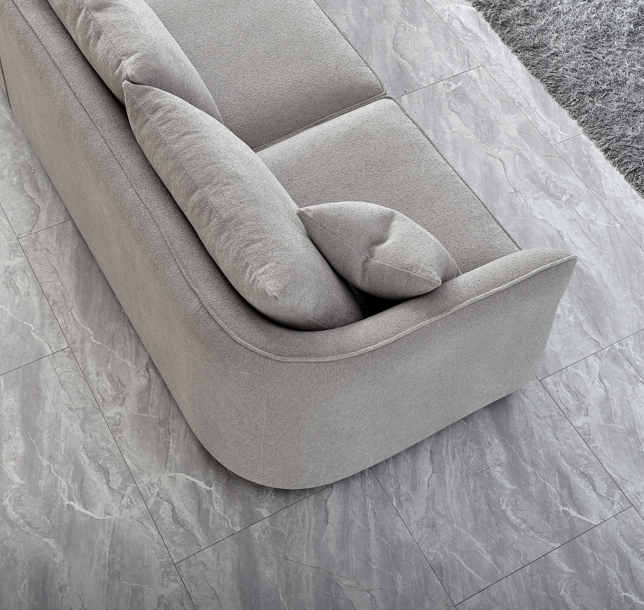 ALUXO® Rubin Corner Chaise in Pebble Boucle