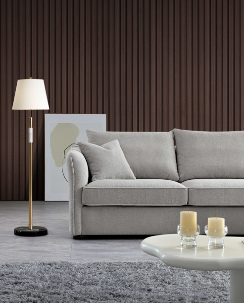 ALUXO® Rubin Corner Chaise in Pebble Boucle