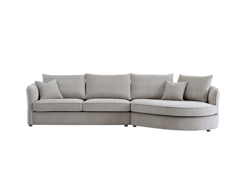 ALUXO® Rubin Corner Chaise in Pebble Boucle