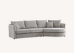 ALUXO® Rubin Corner Chaise in Pebble Boucle