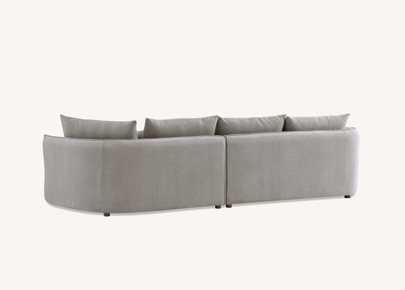 Aluxo Rubin Corner Chaise In Pebble Boucle