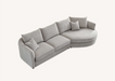 ALUXO® Rubin Corner Chaise in Pebble Boucle