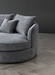 ALUXO® Rubin Corner Chaise in Charcoal Boucle