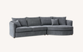 ALUXO® Rubin Corner Chaise in Charcoal Boucle