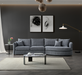 ALUXO® Rubin Corner Chaise in Charcoal Boucle