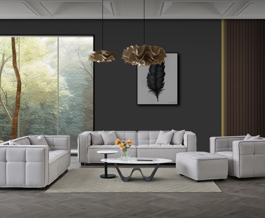 ALUXO® Murray Sofa Range in Putty Boucle