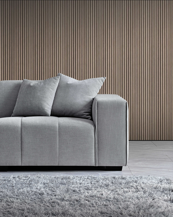 ALUXO® Leonard Left Hand Corner Group in Cloudy Grey Boucle