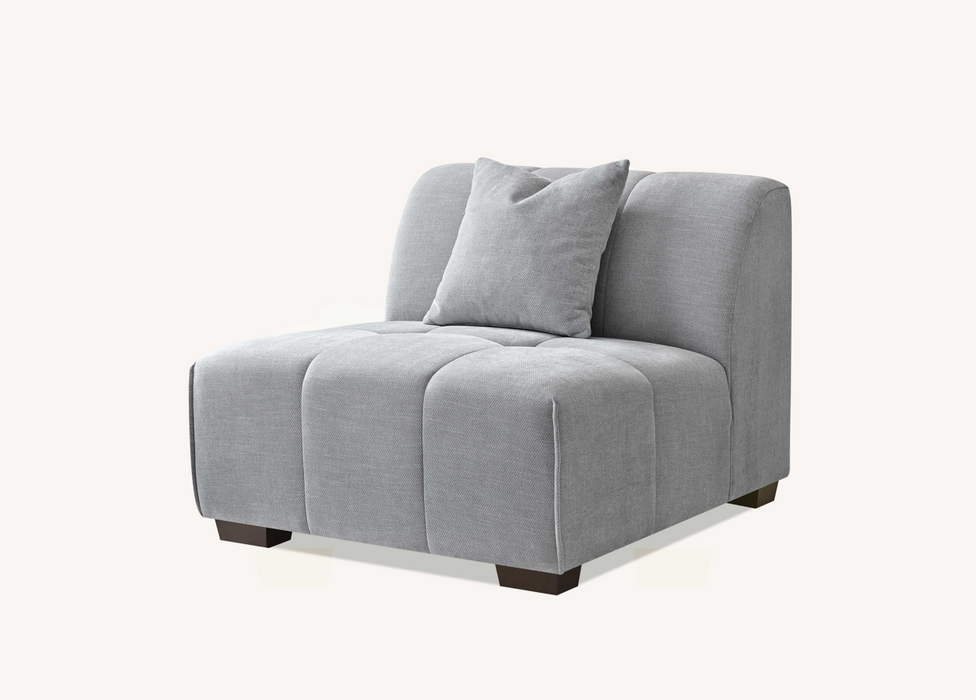 ALUXO® Leonard Left Hand Corner Group in Cloudy Grey Boucle