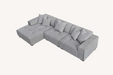 ALUXO® Leonard Left Hand Corner Group in Cloudy Grey Boucle