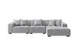 ALUXO® Leonard Right Hand Corner Group in Cloudy Grey Boucle