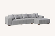 ALUXO® Leonard Right Hand Corner Group in Cloudy Grey Boucle