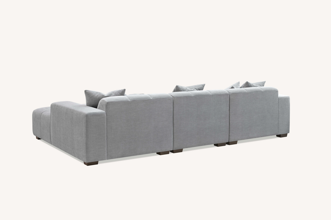 ALUXO® Leonard Right Hand Corner Group in Cloudy Grey Boucle