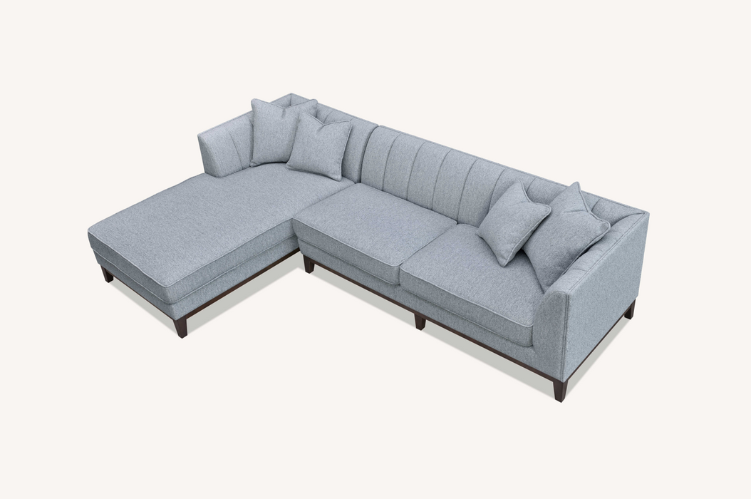 ALUXO® Cooper Left Hand Corner Group in Dolphin Boucle