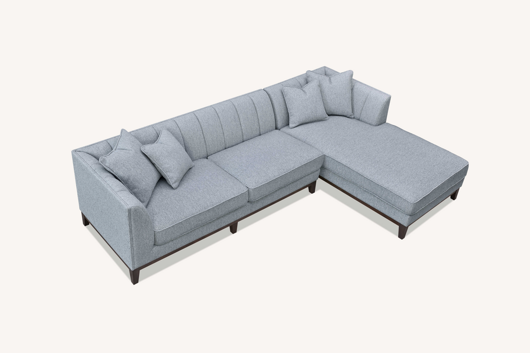 ALUXO® Cooper Right Hand Corner Group in Dolphin Boucle