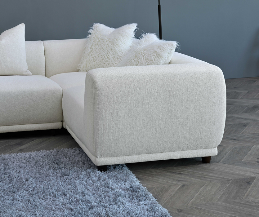 ALUXO® Lottie Modular Corner Group in Polar Boucle