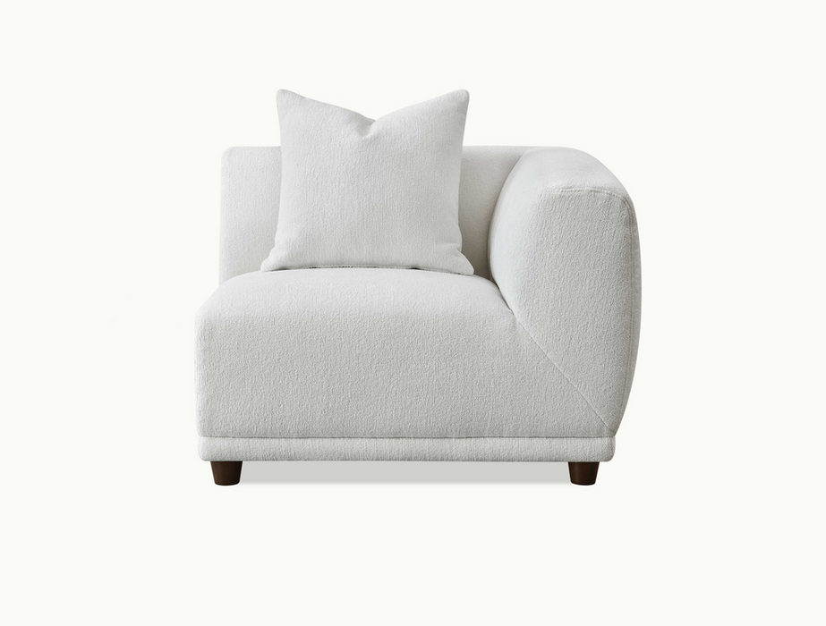 Aluxo Lottie Modular Corner Group In Polar Boucle Corner Sofa