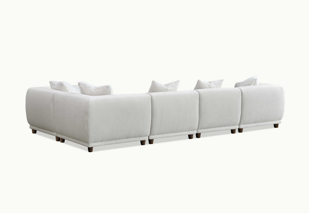ALUXO® Lottie Modular Corner Group in Polar Boucle