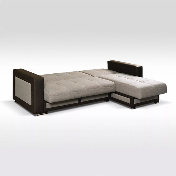 Tina Corner Sofa Bed Brown