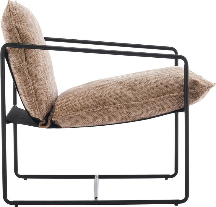 Tivoli Occasional Chair Black Metal/Champagne Fabric