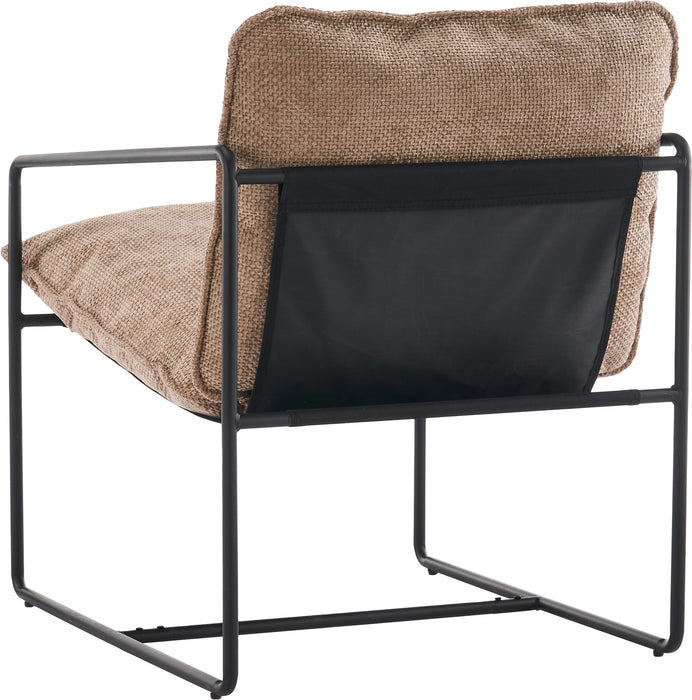 Tivoli Occasional Chair Black Metal/Champagne Fabric