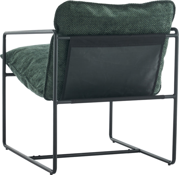 Tivoli Occasional Chair Black Metal/Green Fabric