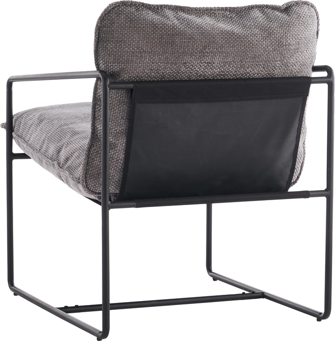 Tivoli Occasional Chair Black Metal/Grey Fabric