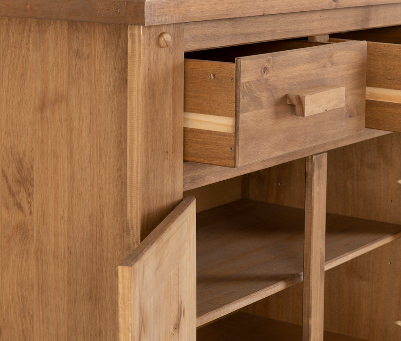Tortilla 2 Door 2 Drawer Sideboard Distressed Waxed Pine