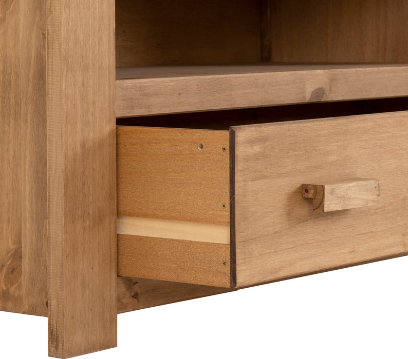 Tortilla 1 Drawer Flat Screen TV Unit Distressed Waxed Pine