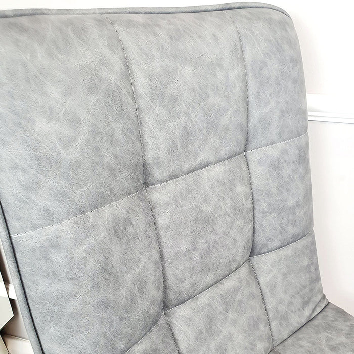 Tara Faux Leather Dining Chair With Plain Back & Stitch Detail