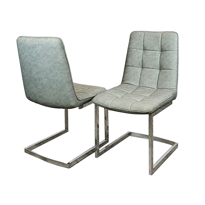 Tara Faux Leather Dining Chair With Plain Back & Stitch Detail